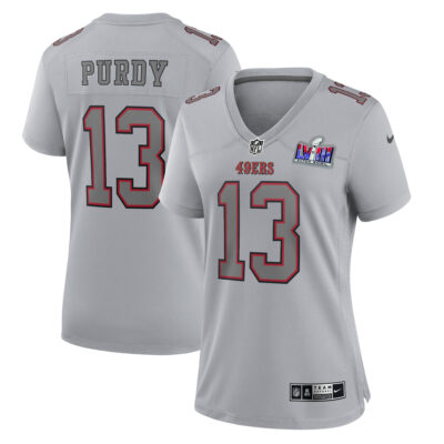 Brock Purdy San Francisco 49ers Women's Super Bowl LVIII Atmosphere Fashion Game Jersey - Gray