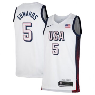 Anthony Edwards USA Basketball 2024 Olympics Team Swingman Player Jersey – White