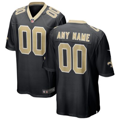 New Orleans Saints Custom Game Jersey - Black