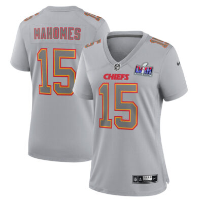 Patrick Mahomes Kansas City Chiefs Women's Super Bowl LVIII Atmosphere Fashion Game Jersey - Gray