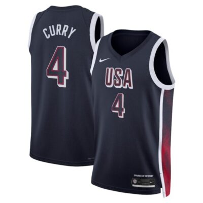 Stephen Curry USA Basketball 2024 Olympics Team Swingman Player Jersey – Navy